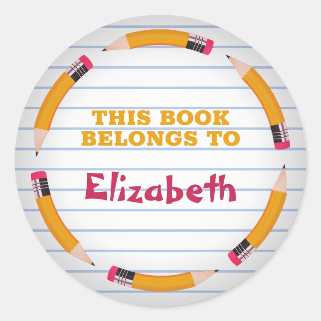 Sticker Rond Ce livre appartient à (Devant)