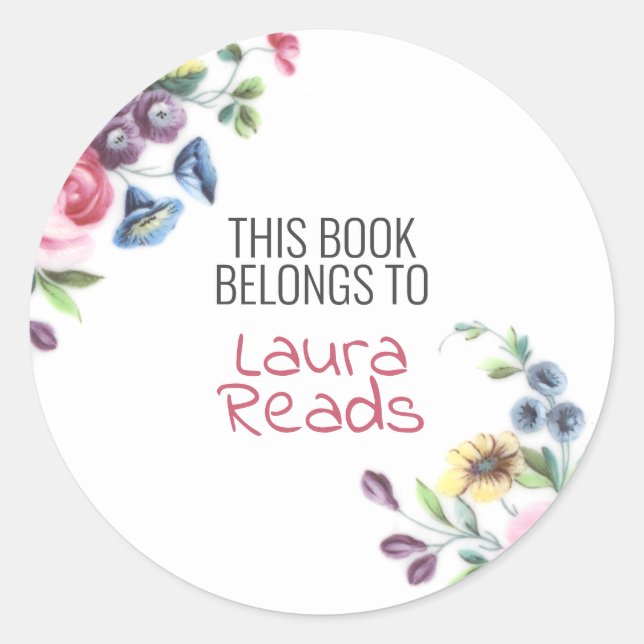 Sticker Rond Ce livre appartient à (Devant)