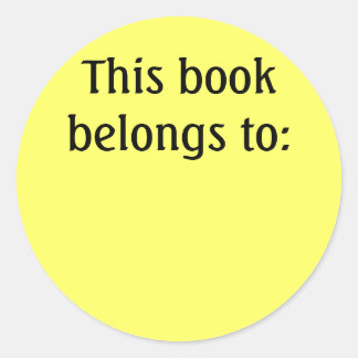 Sticker Rond Ce livre appartient à :