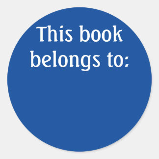 Sticker Rond Ce livre appartient à :