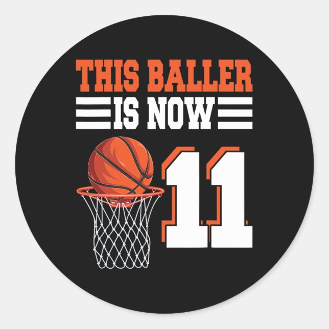 Sticker Rond Ce Ller a maintenant 11 ans Sketll 11e anniversair (Devant)