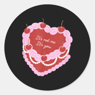 Sticker Rond Ce N'Est Pas Moi, C'Est Le Gâteau Du Coeur