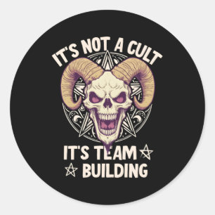 Sticker Rond Ce N'Est Pas Un Culte, C'Est La Construction D'Équ