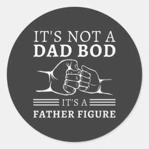 Sticker Rond Ce n'est pas un papa Bod C'est un père Figure Chem