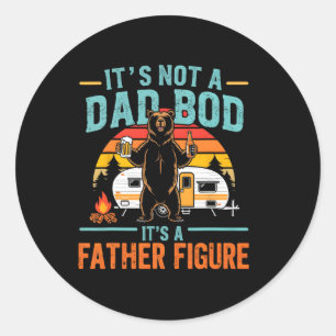 Sticker Rond Ce n'est pas un papa Bod C'est un père Figure Funn