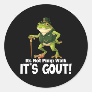 Sticker Rond Ce n'est pas une promenade, c'est la goutte Grenou