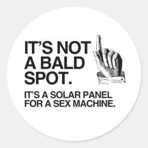 STICKER ROND CE N'EST PAS UNE TACHE CHAUVE