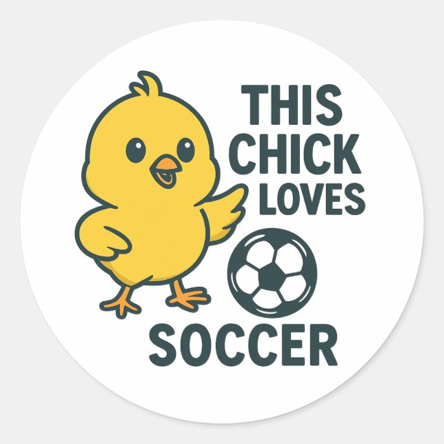Sticker Rond Ce Petit Aime Le Football (Devant)