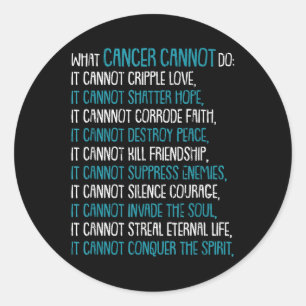 Sticker Rond Ce que le cancer ne peut pas faire Neuralgie Trige