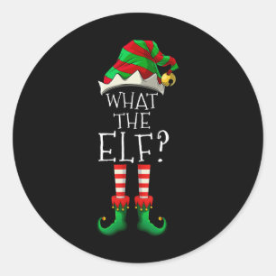Sticker Rond Ce que l'Elf Christmas Family Matching Group s'amu