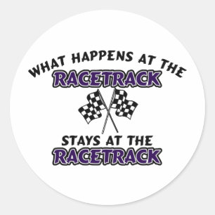 Sticker Rond Ce Qui Se Passe À La Course Reste À La Course T