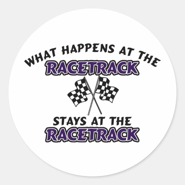 Sticker Rond Ce Qui Se Passe À La Course Reste À La Course T (Devant)