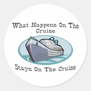 Sticker Rond Ce Qui Se Passe Sur La Croisière