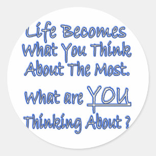 Sticker Rond Ce qui sont VOUS pensant environ
