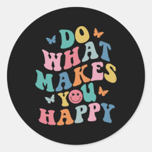 Sticker Rond Ce qui vous rend heureux en santé mentale Autisme