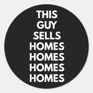 Sticker Rond Ce type vend des maisons des maisons des maisons