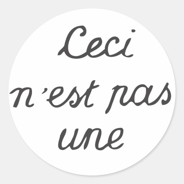 Sticker Rond Ceci n'est pas un (Devant)