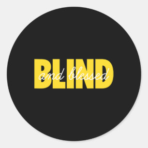 Sticker Rond Cécité Pour Les Aveugles Personne Aveugles Braille