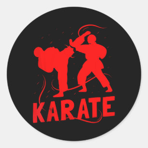 Sticker Rond Ceinture de combattant d'arts martiaux d'entraîneu