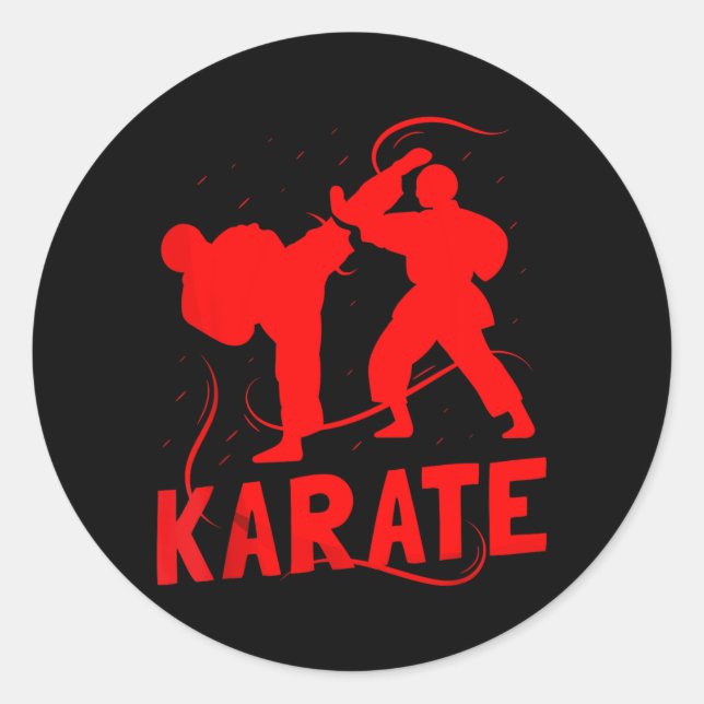 Sticker Rond Ceinture de combattant d'arts martiaux d'entraîneu (Devant)