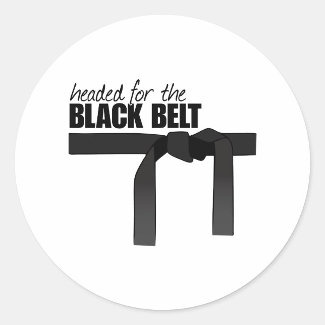 Sticker Rond Ceinture noire (Devant)