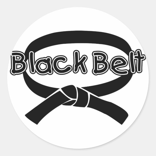 Sticker Rond Ceinture noire 2 (Devant)