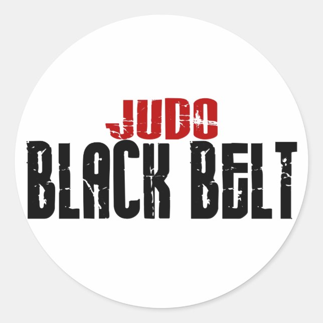 Sticker Rond Ceinture noire Judo (Devant)