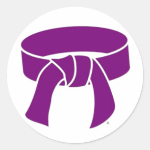 Sticker Rond Ceinture violette Martial Arts