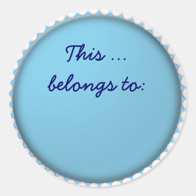 Sticker Rond cela appartient à (Devant)
