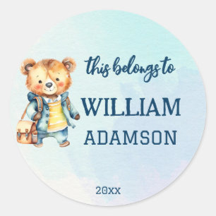 Sticker Rond Cela appartient à la première qualité mignon peluc
