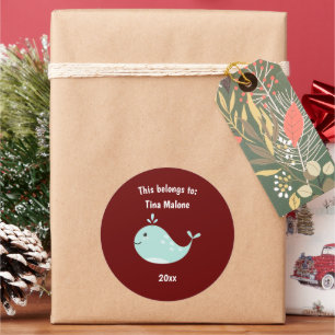 Sticker Rond Cela fait partie de retour à l'école Maroon de bal