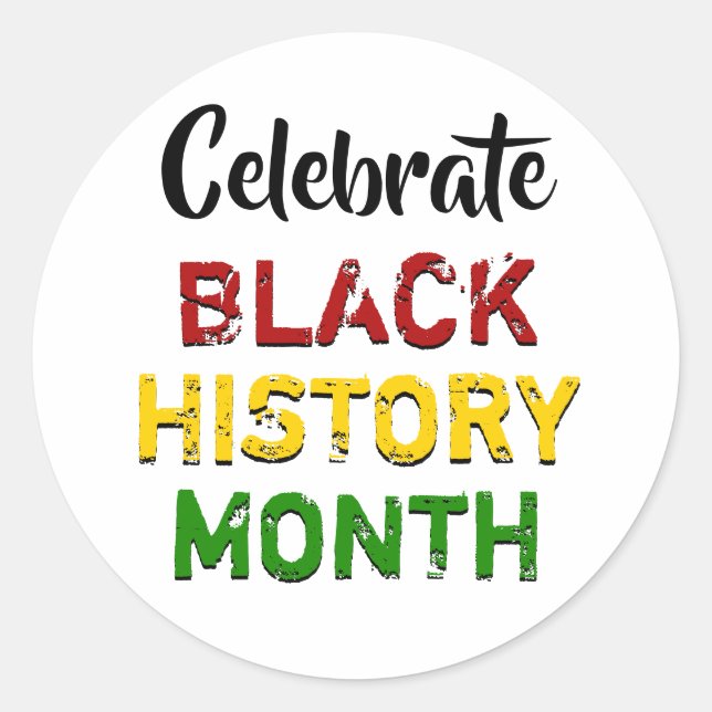 Sticker Rond Celebrate Black History Month (Devant)