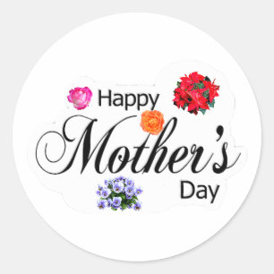 Sticker Rond Celebrate Mom & Joy : Happy Mother's Day Collectio