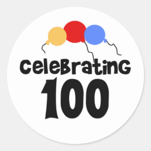 Sticker Rond Célébration de 100