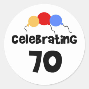 Sticker Rond Célébration de 70
