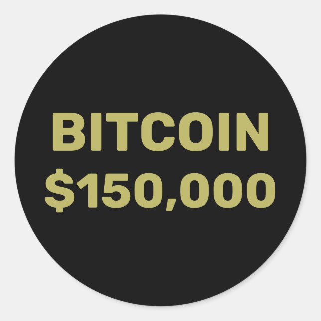Sticker Rond Célébration de Bitcoin à 150000 (Devant)