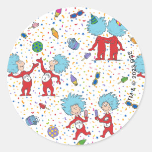 Sticker Rond Célébration de Chose Une et Chose Deux