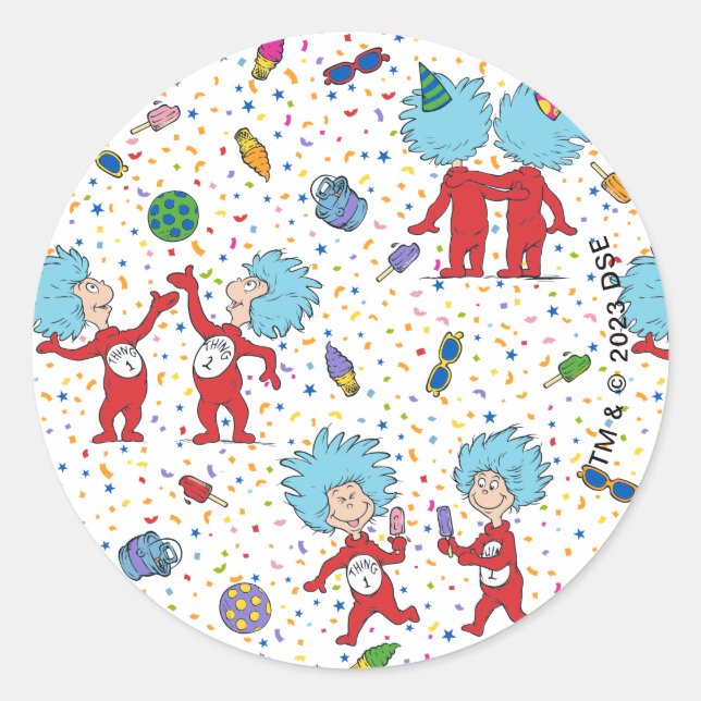 Sticker Rond Célébration de Chose Une et Chose Deux (Devant)