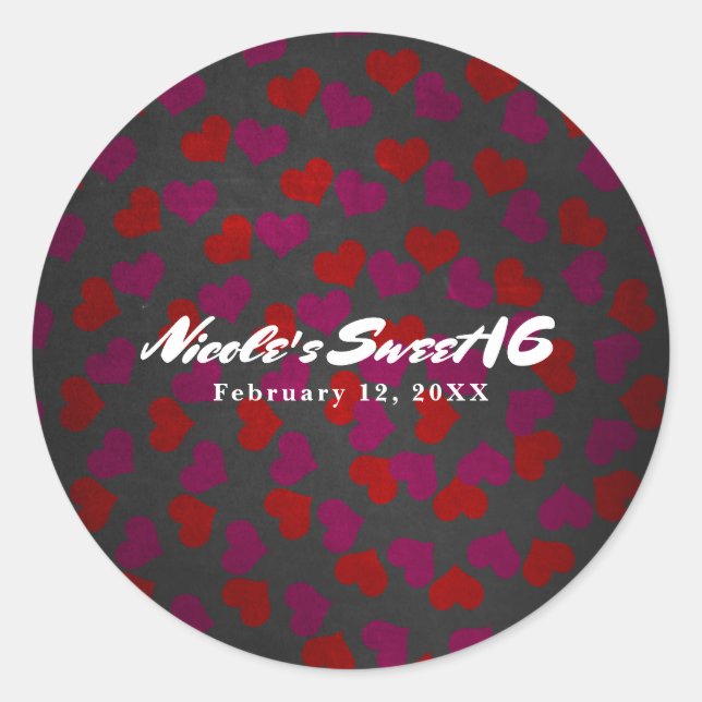 Sticker Rond Célébration de fête d'anniversaire de la Saint-Val (Devant)
