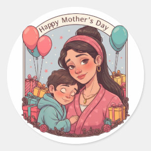 Sticker Rond Célébration de la fête des Mères
