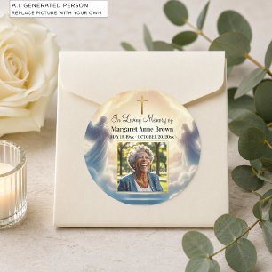 Sticker Rond Célébration de la vie au Ciel et des Anges Photo