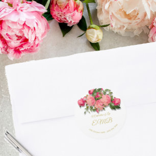 Sticker Rond Célébration de la vie des Roses funéraires