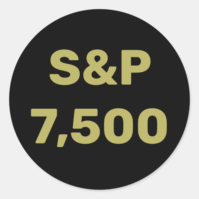 Sticker Rond Célébration de l'indice boursier S&P 7 500 (Devant)