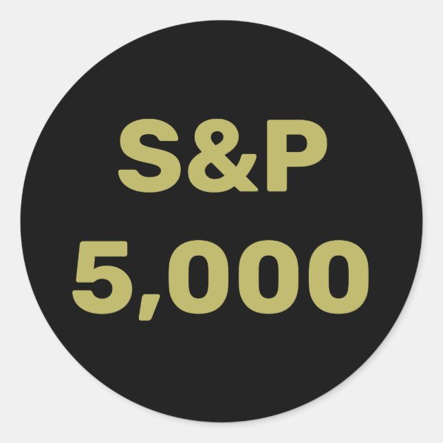 Sticker Rond Célébration de l'indice de marché Stock de niveau  (Devant)