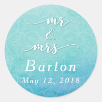 Célébration de mariage Mandala Bleu et Sarcelle