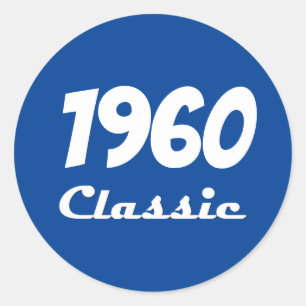 Sticker Rond Célébration des 60 ans 1960 Classique