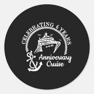Sticker Rond Célébration des 6 ans de mariage anniversaire de m