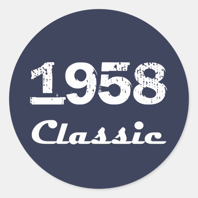 Sticker Rond Célébration du 60e anniversaire de 1958 (Devant)