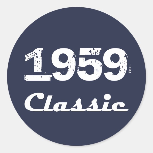 Sticker Rond Célébration du 60e anniversaire de 1959 (Devant)