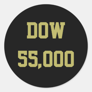 Sticker Rond Célébration du Dow 55 000 du marché boursier